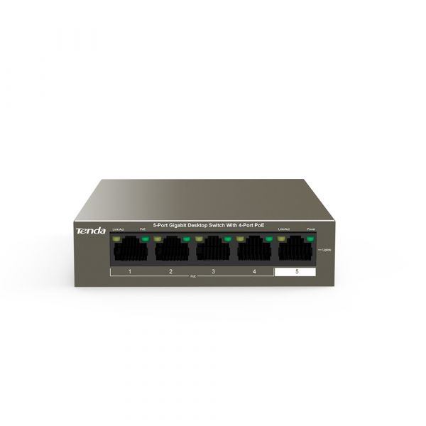 Tenda 5 Ports Gigabit -4-63W PoE