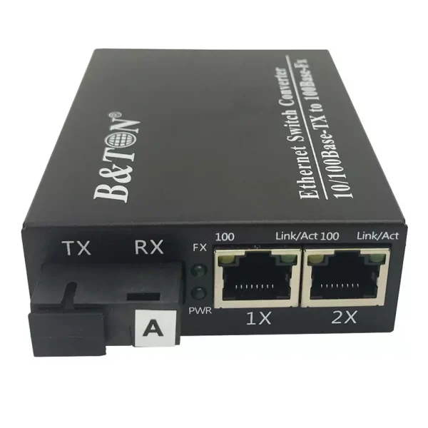 Media Converter 10/100 1Fiber 2RJ45