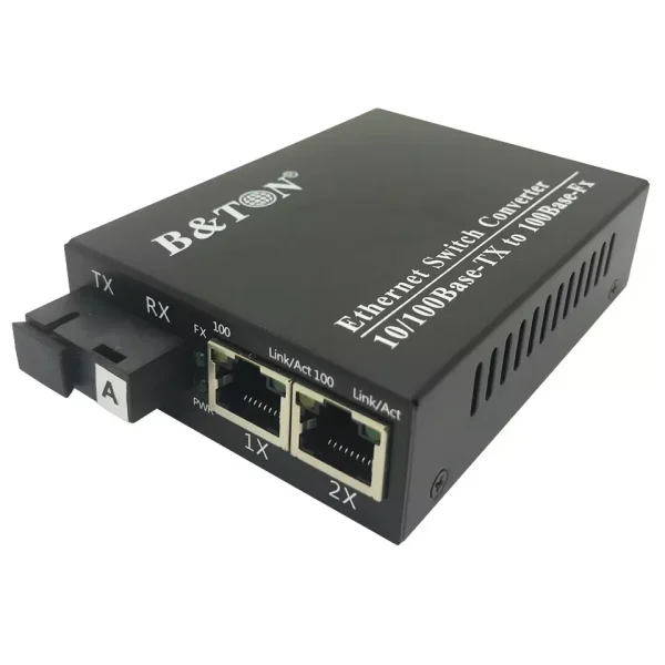Media Converter 10/100 1Fiber 2RJ45